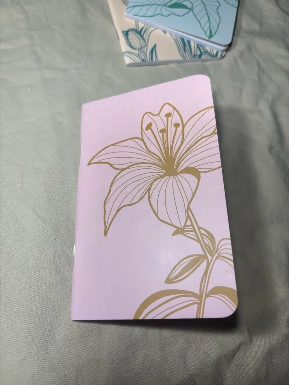 New Floral Notebooks Set of 3 with Gold Accents Journal Diary